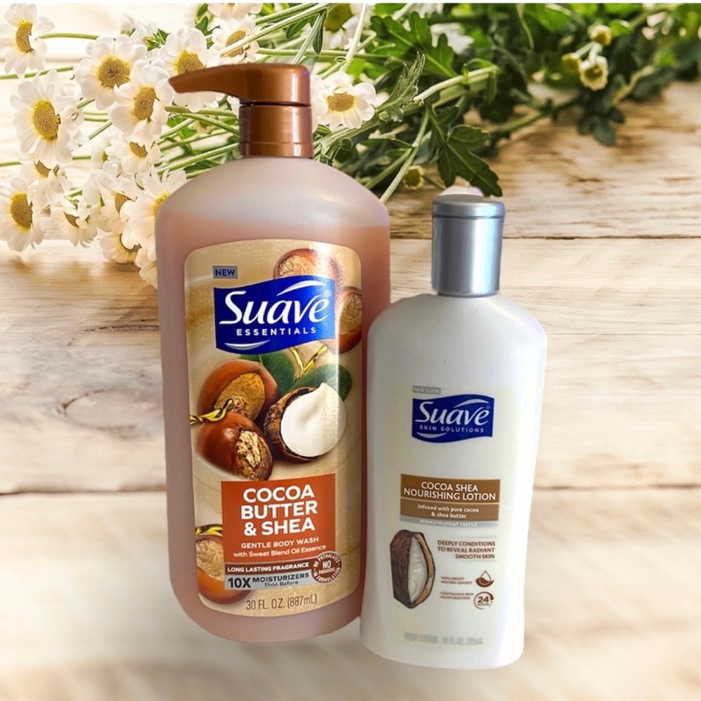 Suave Essentials Cocoa Butter and Shea Body Wash & Lotion Nourishing Skincare